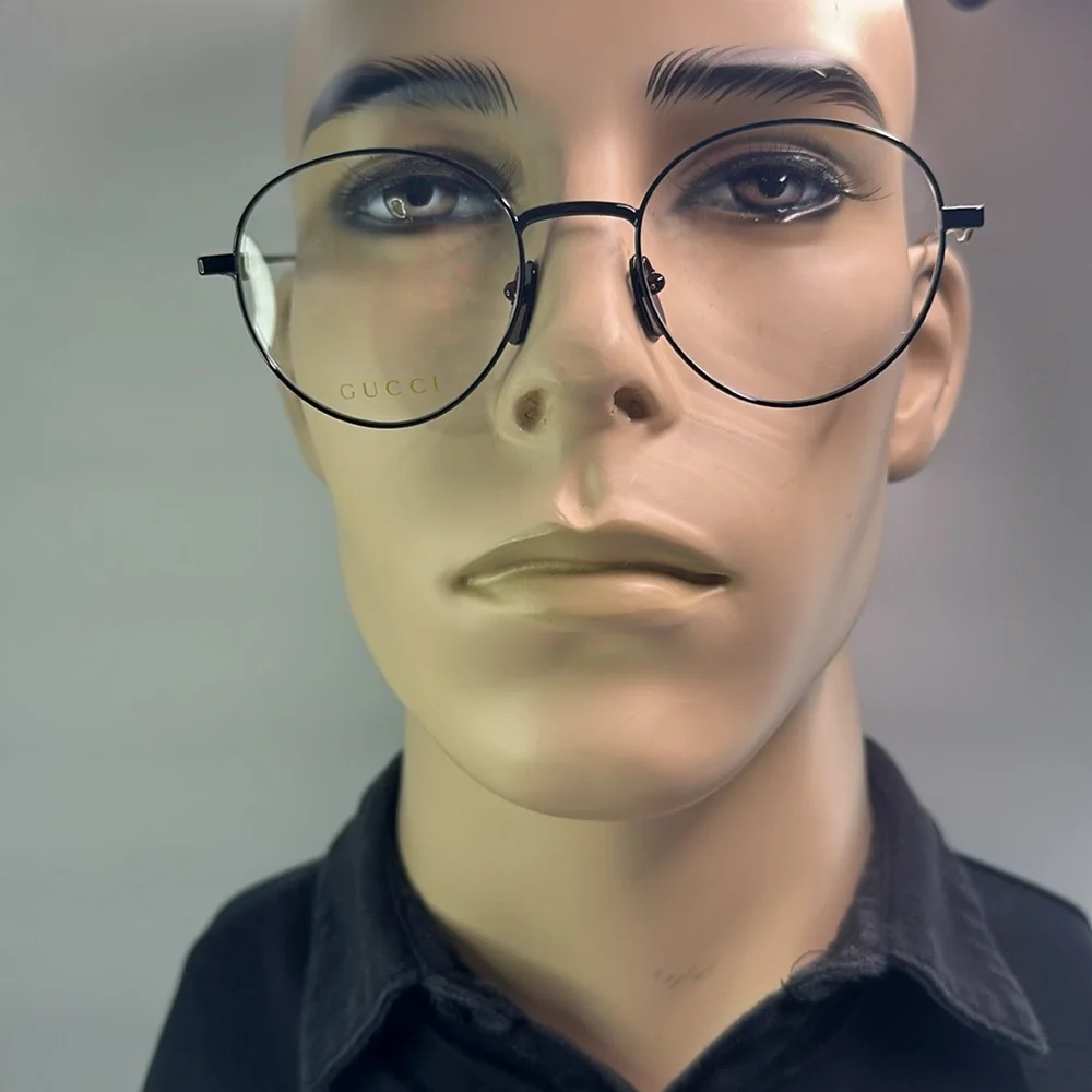 New Authentic GUCCI GG0337O Round Black Eyeglasses